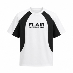 T-shirt Raglan à imprimé graphique surdimensionné pour homme |   T-shirt à col rond imprimé streetwear blanc et noir - Product Image 2