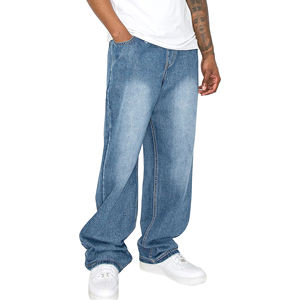 Jean en denim noir délavé style vintage, coupe ample et déchirée, jambe large, pour homme, style streetwear tendance - Product Image 6