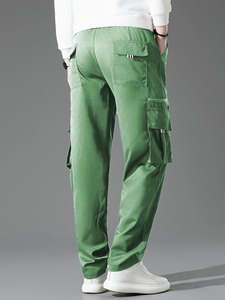 Wholesale Loose Fit Drawstring <b>Cargo</b> Jogging <b>Work</b> <b>Pants</b> Men Polyester Blank Joggers Track <b>Cargo</b> <b>Pants</b> with Multiple Pockets - Product Image 2