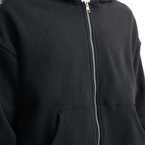 Sudaderas con capucha y cremallera para hombre, de algodón grueso, corte holgado, estilo urbano, diseño liso, con logo personalizado, venta al por mayor OEM - Product Image 5