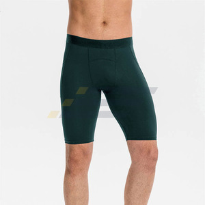 Shorts de compression pour hommes les plus vendus, sur mesure, respirants, séchage rapide, pour la gym et le sport, motif uni, taille haute élastique - Product Image 6