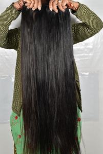 ผมต่อแบบมัดจากวัดในอินเดีย แท้ 100% สีดำธรรมชาติ ลอนลึกแบบหลวมๆ สไตล์เวอร์จิ้นจากผู้ขายชาวอินเดีย และสไตล์แอฟโฟร - Product Image 2