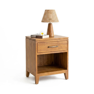 Juego de Muebles de Dormitorio Modernos de Madera de Teca Sólida, Cama King Size de Lujo, Armario, Tocador, Taburete, Mesitas de Noche, para Hotel, Villa, Habitación, Suite - Product Image 3