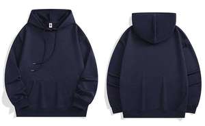Pull d'hiver tendance pour homme, couleur unie, 100% polyester, sweat à capuche avec doublure, style manteau pour garçons - Product Image 5
