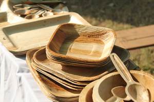 Vaisselle en feuilles de palmier Areca en gros, en bambou, biodégradable, poli, pour fêtes, écologique, qualité alimentaire - Product Image 2
