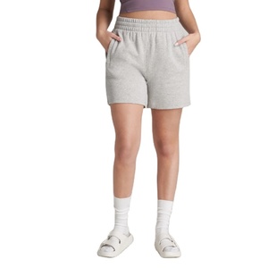Shorts d'été athlétiques imperméables respirants 100 % coton à séchage rapide pour femmes, taille haute, avec fermeture éclair et poches - Product Image 2