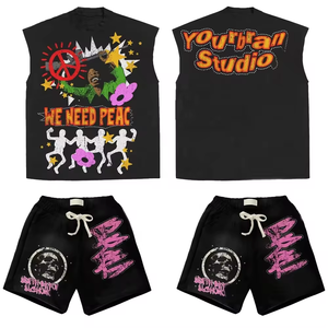 Conjunto de Camisa de Lino Casual de Verano para Hombre, Transpirable y Holgado, con Patrón Liso y Pantalones Cortos a Juego para la Playa, Conjunto de 2 Piezas - Product Image 2