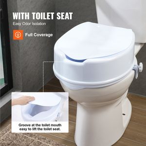 Rialzo Universale per Sedile WC da 6 Pollici, Capacità di Carico 300 Libbre, Sedile WC Rialzato con Asta a Vite Bloccabile, Attrezzatura di Sicurezza per Bagno - Product Image 6
