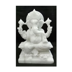 Beautiful Indian Marble Lambodar God Idol - Product Image 1