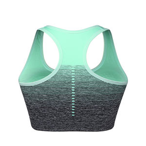 Sujetador deportivo de yoga transpirable de talla grande con soporte alto y sublimación, personalizable con logo frontal para mujer, de Spandex y Poliéster, al por mayor. - Product Image 6