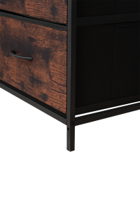 Commode Hua Cheng HC7BC en tissu, 7 tiroirs, acier inoxydable durable, MDF, meubles de salon modernes, panneau autoportant, pin du Vietnam - Product Image 4