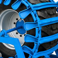 Cadenas para Neumáticos OTT para Skidder Forwarder 710/45-22.5, Cadenas de Acero para Uso Forestal, Sistema de Tracción Antideslizante