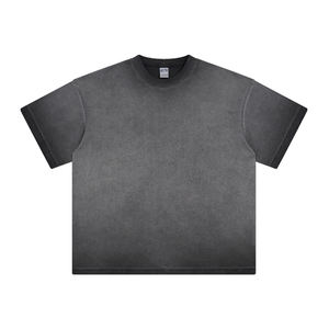 T-shirts en coton 100% respirant et écologique pour hommes, coupe classique, col en V, logo personnalisé, 220 g/m², 2026 - Product Image 4