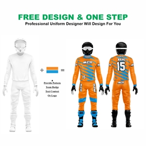 ชุดขับขี่มอเตอร์ครอสผู้ชาย ผ้าไนลอนโพลีเอสเตอร์คุณภาพสูง ลายพิมพ์ซับลิเมชั่นสีนีออนสไตล์วินเทจใหม่ เสื้อเจอร์ซีย์และกางเกงสำหรับแข่งรถ MX - Product Image 2