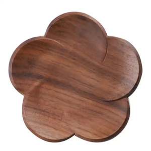 Posavasos de Madera con Forma de Flor, Estilo Americano, Duraderos, Resistentes al Calor, para Tazas de Té, Mesa de Comedor - Product Image 1