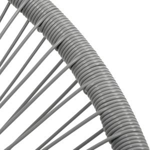 Chaise de patio en rotin poly gris Moon pour jardin - Product Image 6