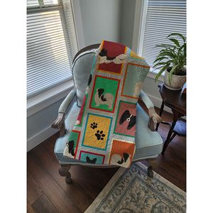 50x60 Artwork Pattern Quilted <b>Throw</b> Blanket Soft Lightweight Black White Papillon Bed <b>Couch</b> Sofa Blanket Various Sizes Available - Product Image 4