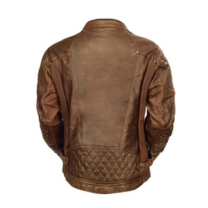 Men Biker <b>Vintage</b> Motorcycle <b>Racer</b> Retro Moto Leather <b>Jacket</b> Real Genuine Leather Racing Motorbike <b>Jacket</b> - Product Image 2
