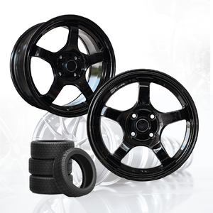 3R Aluminium Alloy Passenger Car <b>Wheel</b> GLOSSY BLACK JDM 16 Inch 4 Hole 100 04115-V3 - Product Image 3