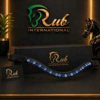 Fronture de luxe en cuir premium avec cristaux en U pour cheval, accessoire de bridon orné de diamants, équipement de spectacle personnalisable, haute qualité, couleur sur mesure