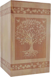 Urnes funéraires décoratives en bois de conception unique pour adultes Urnes funéraires Urnes funéraires taille personnalisée Fournitures funéraires - Product Image 2