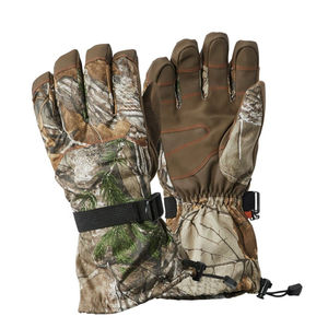 Gants de chasse en cuir camouflage à double couture avec sangle réglable pour activités de plein air - Product Image 1