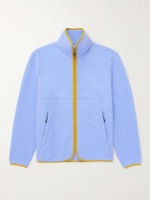 Veste en toile légère bleu clair pour homme avec bordure jaune, fermeture éclair intégrale, col montant, vêtement d'hiver décontracté, coupe régulière, imperméable et coupe-vent