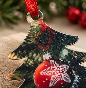 Décor de Noël moderne en métal en laiton AK avec ensemble multicolore de 2 articles suspendus attrayants pour décor d'arbre de Noël - Product Image 5