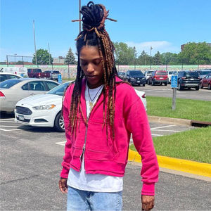 OEM Custom Logo <b>Men's</b> 100% Cotton Zip-up <b>Hoodies</b> Double Pocket Fleece Boxy Cropped Bottoms Tech Fleece Full Zip up - Product Image 4