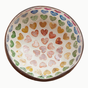 Juego de Tazones de Coco Hechos a Mano Personalizables con Madreperla, Tazón de Coco Ecológico para Servir Alimentos y Decorar - Product Image 1