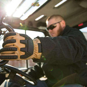 Hot Selling <b>Men's</b> Anti-Impact Driver <b>Gloves</b> Goatskin Leather TPR Wing Thumb Designed Safety <b>Gloves</b> Maximum Protection Adjustable - Product Image 4
