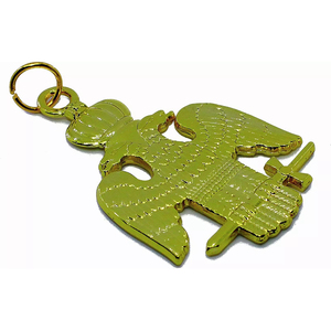 Masonic Collar Regalia 32 Degree <b>Wings</b> Down Scottish Rite Pendant 1400gbk <b>Black</b> Backing High Quality Custom Fabric Chain Collar - Product Image 4