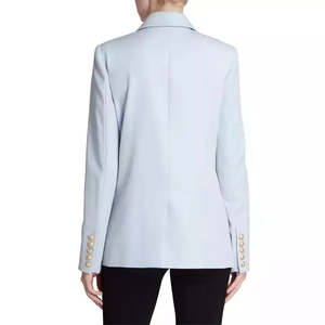 Blazer pour femmes, design classique, couleur noire, élégant, coupe ajustée, double boutonnage, formel, décontracté, pour le bureau - Product Image 3