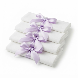 Cinta de satén de una sola cara de 25 mm, color lavanda morado claro, directo de fábrica, 5 rollos x 8 metros, para cestas de regalo, decoración nupcial, exhibición en tiendas - Product Image 4