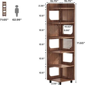 Scaffale Angolare Elegante per Libreria, Espositore e Contenitore per Libri - Product Image 6