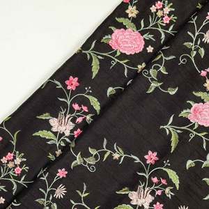 Exclusive Velvet Embroidered <b>Fabric</b> with Luxury Sequin Design for Bridal Dresses Evening Wear and High Fashion Apparel - Product Image 4
