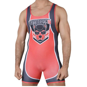 Combinaison de lutte personnalisée pour homme, en mélange de laine/élasthanne, avec logo frontal sublimé, vêtements de sport, uniforme de compétition - Product Image 4