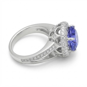 แหวนเพชรทรงรีและทรงกลม 4.80 กะรัต เพาะเลี้ยงในห้องปฏิบัติการ |   3.90 CT หินหลักตรงกลาง |   ทองคำขาว 9k รับรองโดย IGI - Product Image 4