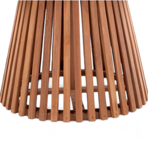 Modern Style Round <b>Table</b> Teak Wooden with Cavity frame material for Patio Dining <b>Table</b> and Restaurant Set Furniture - Product Image 4