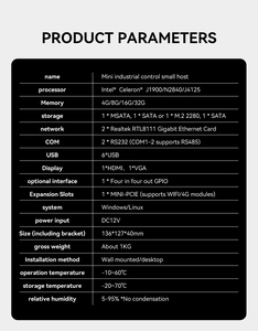 Mỏng Khách Hàng Intel CPU J4125 J1900 RAM DDR Dual Cổng LAN Cổng Nối Tiếp Kép Cửa Sổ Công Nghiệp 7/8/<span class=keywords><strong>10</strong></span>/11 Máy Tính Để Bàn PC Mini PC 12V - Product Image 5