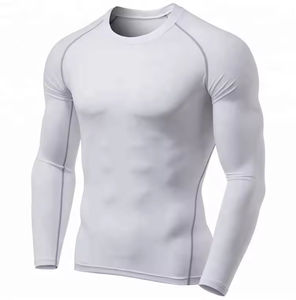 Vente en gros de shorts de surf personnalisés en spandex anti-UV UPF50, créez votre propre chemise de compression à manches longues, rashguard MMA BJJ - Product Image 4