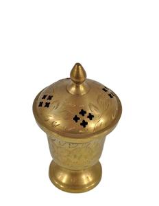 Artisanat 100% Laiton Brûleur d'encens Noël Maison Jardin Décoration Vintage - Product Image 1