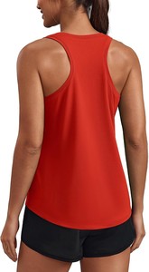 Débardeur ajusté sans manches pour femme, décontracté, été, écologique, séchage rapide, tissu extensible et respirant, avec nœud décoratif, col rond - Product Image 6