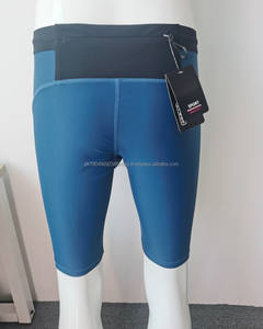 Shorts moulants pour hommes Collants strech en nylon spandex de haute qualité pour hommes Logo personnalisé Shorts serrés de sport solides Shorts de course à séchage rapide - Product Image 6