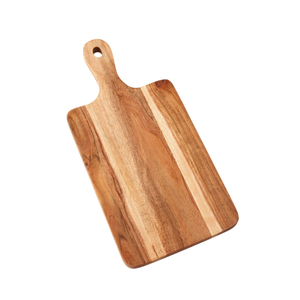 Tabla de Cortar de Madera de Acacia Natural al por Mayor con Asa, Rectangular, Duradera, para Cocina, Bandeja de Servir, Ecológica - Product Image 1