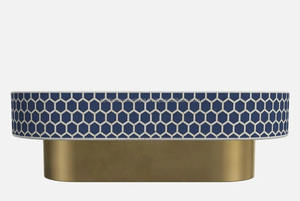 Tables basses intemporelles en incrustation d'os pour le baptême et la bar mitzvah - Product Image 2