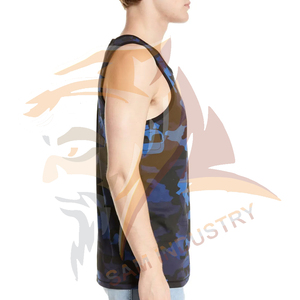 Camiseta sin mangas para hombre, 100% algodón, tejido sólido, transpirable, informal, holgada, para gimnasio y fitness, en venta. - Product Image 3