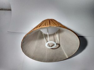 Nouvelle Arrivée Abat-jour Suspendu E27 Fait Main Style Européen Moderne en Tissu Coton et Lin avec Cadre en Fil Léger pour Intérieur - Product Image 4