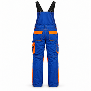 Construction <b>Bib</b> Overalls <b>Men</b> Custom Logo Workwear Multi Pocket Tool Storage Adjustable Straps Reinforced Knees Workshop Uniform - Product Image 3