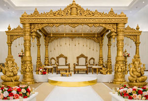 Conjunto de Mandap Tradicional para Bodas del Sur de la India, DST Exports, Fibra de Vidrio Ligera, Gran Mandapam Kanyadanam para Eventos en EE. UU. - Product Image 5